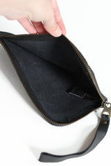 Leather Wristlet Clutch