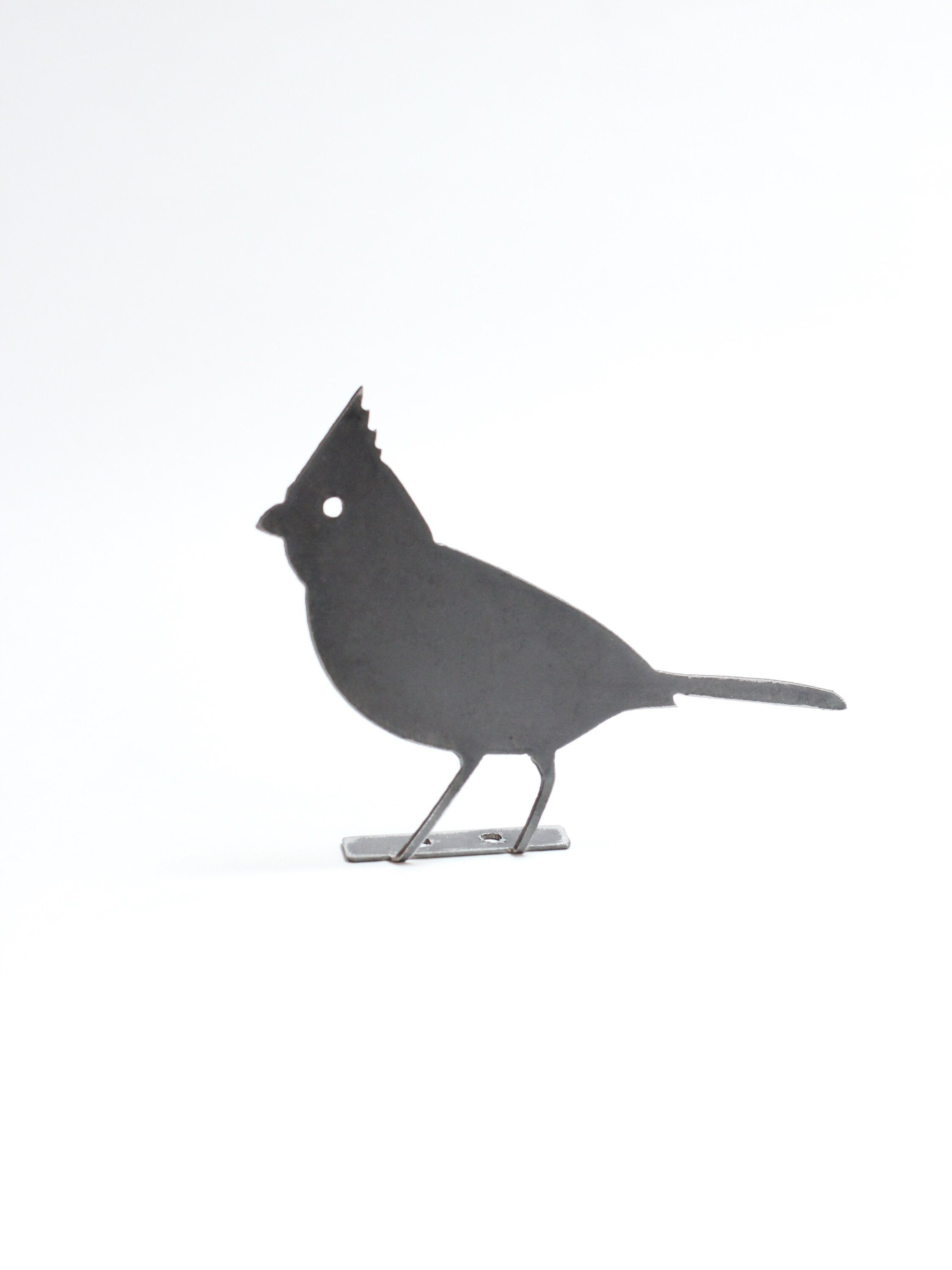 Metal Bird Cardinal Statue |   garden ornament bird art bird watcher grandparent gift lawn patio