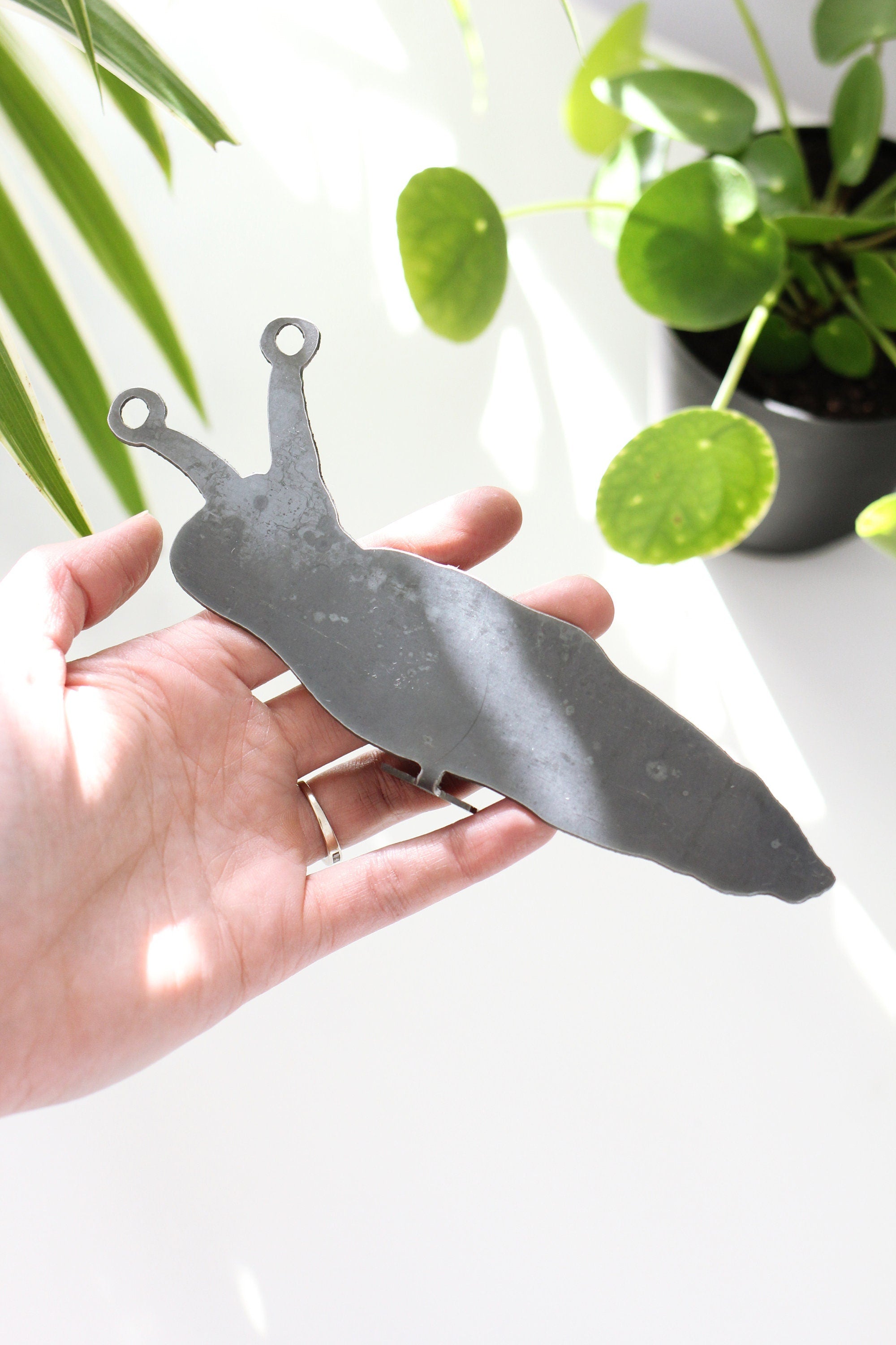 Slug Statue |  garden slug outdoor decor bird art rustic outdoor cottagecore home