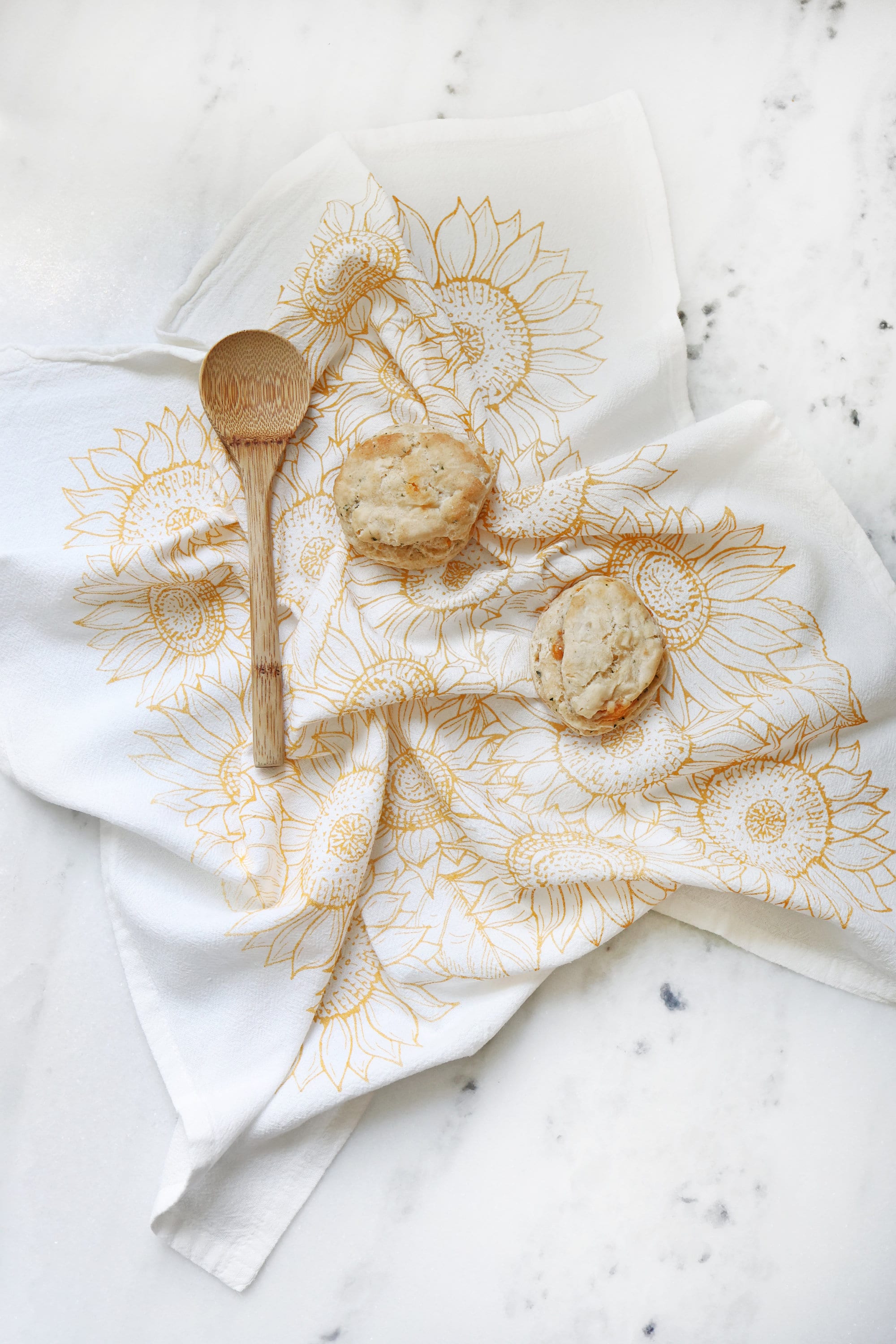 Sunflower Garden Tea Towel  |  cottagecore flour sack tea towel sunflower kitchen towel mothers day pastel grandmillennial floral decor