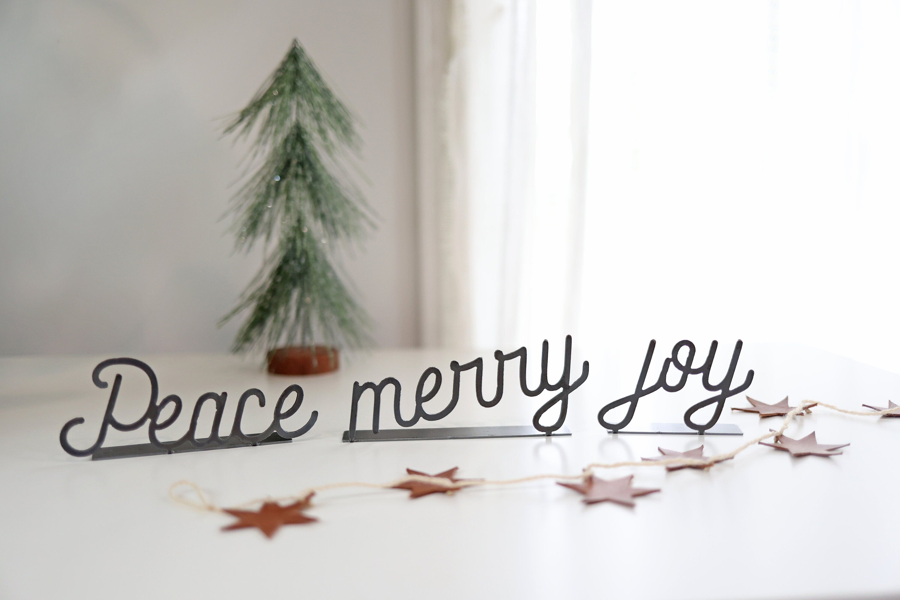 Merry Word Sign  |  merry word art holiday gift metal sign merry gift inspirational decor housewarming gift farmhouse calm home