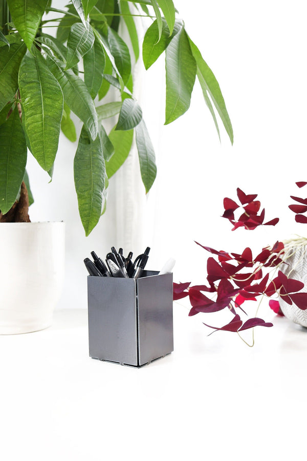 Metal Pencil Holder Desk Organizer  |  home office valet tray catchall desk organizer gift for him organized home