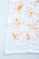 Tropical Flower Tea Towel  |  house plant lover floral flour sack kitchen dish towel hand towel