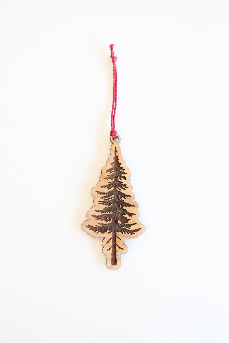 Wooden Redwood Tree Christmas Ornament | Christmas tree ornament wooden ornament stocking stuffer hostess gift tree decor