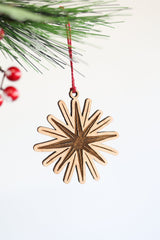 Wooden Starlight Christmas Ornament | Christmas star ornament wooden ornament stocking stuffer hostess gift celestial tree decor