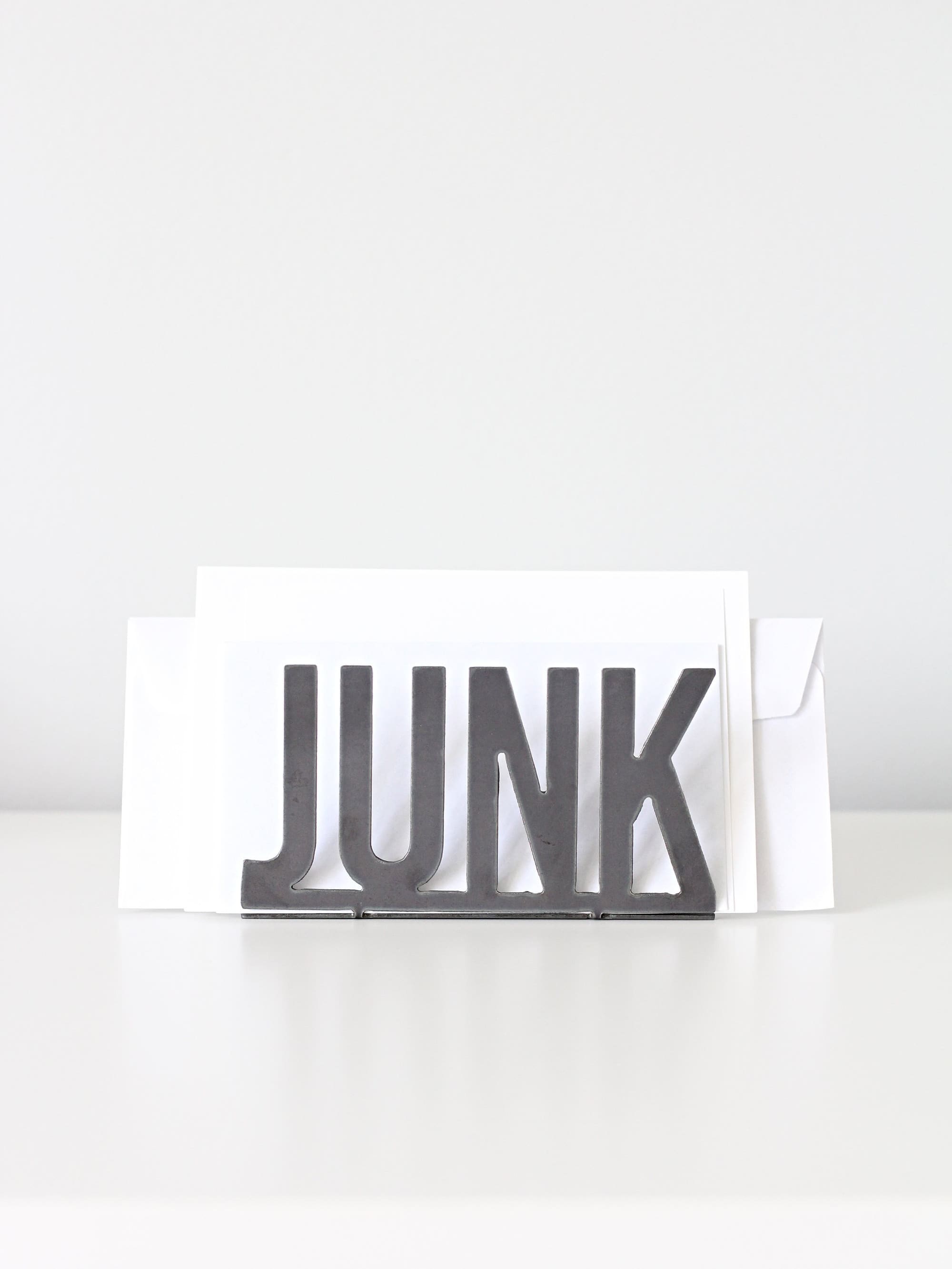 Junk Mail Modern Metal Mail Holder  