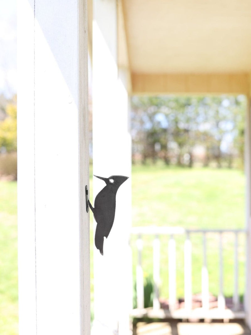 Metal Bird Statue - Woodpecker Bird Art - Highland Ridge Decor