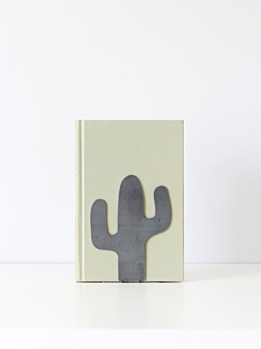 Metal Cactus Bookend - Highland Ridge Decor