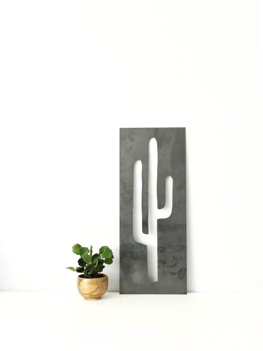 Metal Cactus Home Decor Panel - Highland Ridge Decor