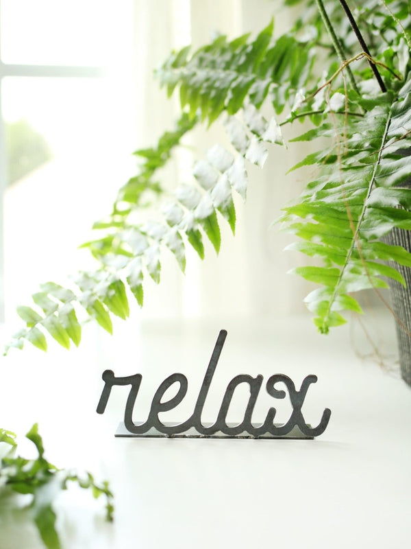 Relax Word Sign - Highland Ridge Decor